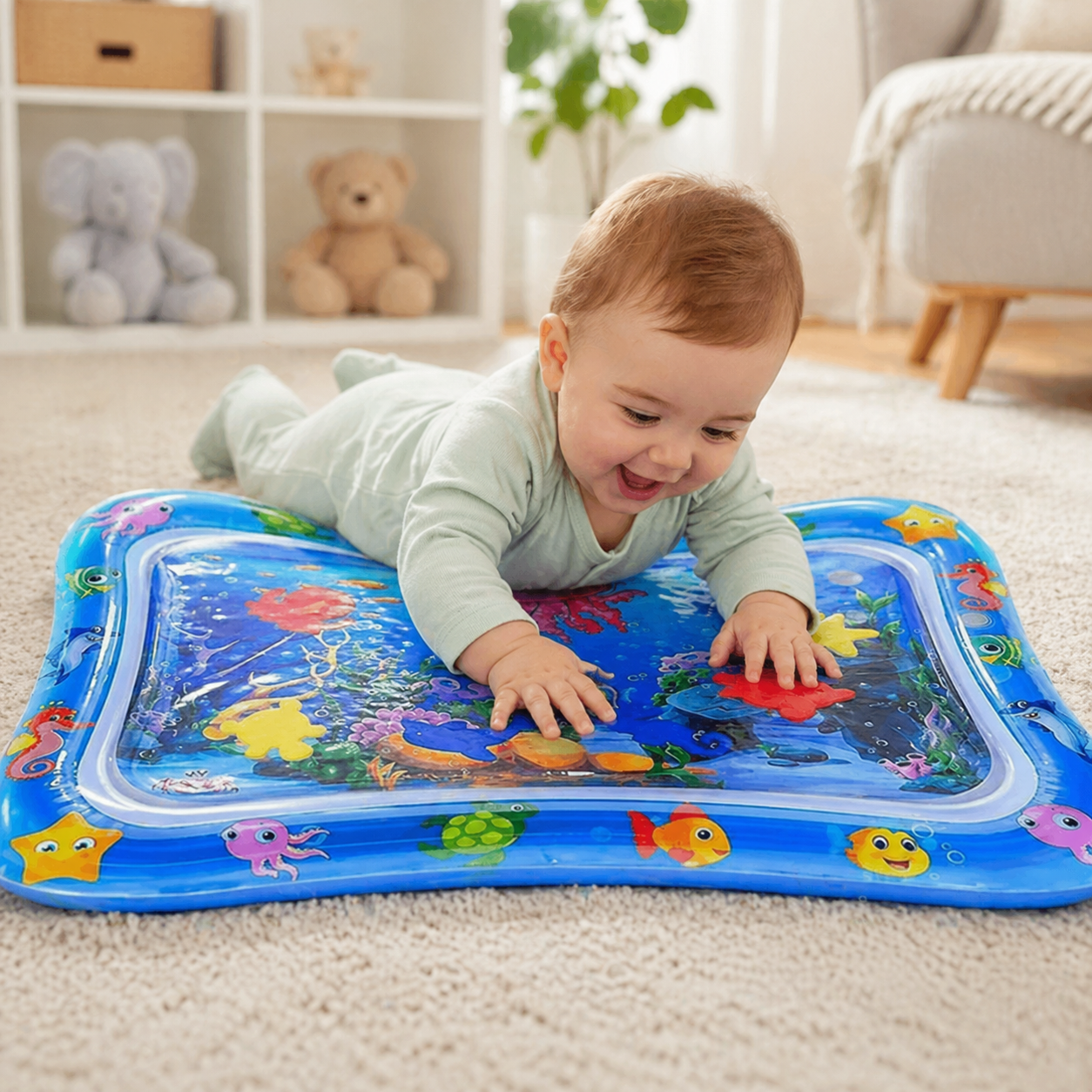 Tapete de agua para Bebé - Estimulación sensorial temprana y didáctica