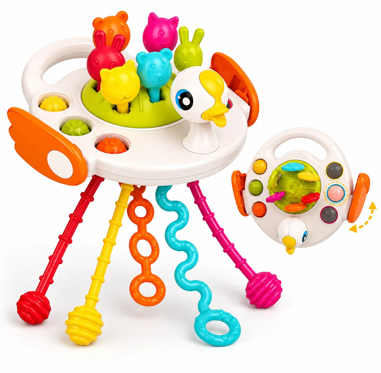 COMBO SENSORIAL: Spinner + Mordedor didáctico Montessori