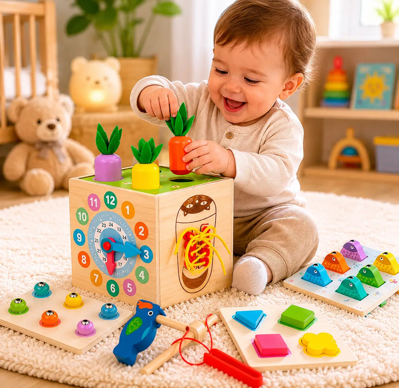 Cubo MONTESSORI - 7 en 1 | Juegos Didácticos